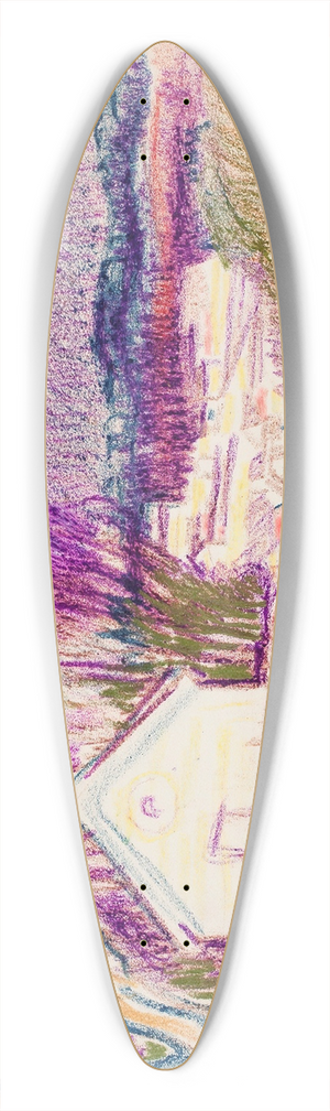 Magnus Enckell - Maisema, tie, taloja 39.3 inch art pintail longboard deck