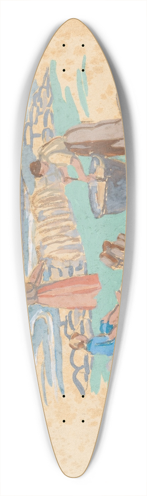 Mainie Jellett - Bleaching Wool 39.3 inch art pintail longboard deck