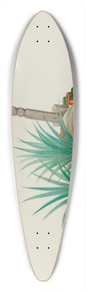 Majel G. Claflin - Childs Grave with Wooden Cross  Bottle Decorations 39.3 inch art pintail longboard deck