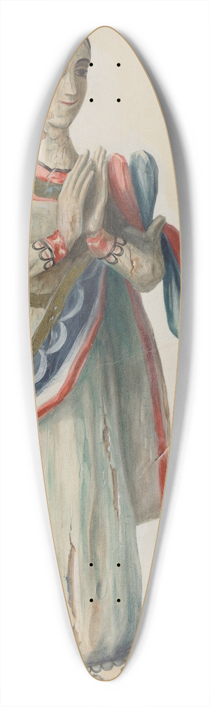 Majel G. Claflin - Immaculate Conception 39.3 inch art pintail longboard deck