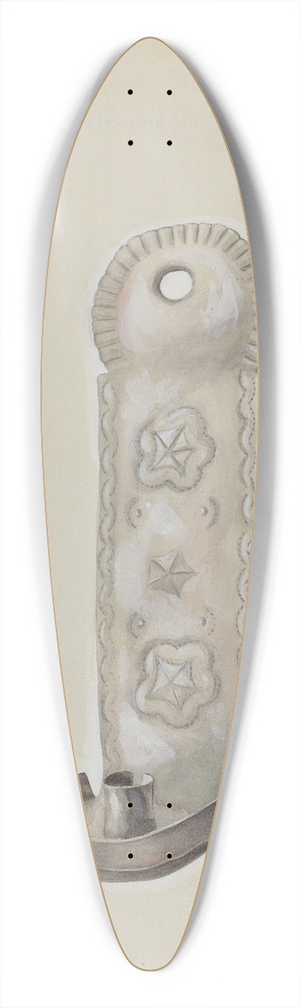 Majel G. Claflin - Tin Candle Sconce 39.3 inch art pintail longboard deck