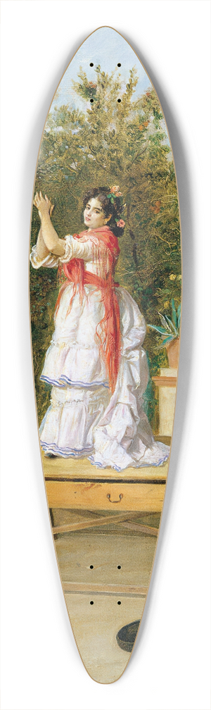 Manuel Cabral Aguado Bejarano - Dancing 39.3 inch art pintail longboard deck