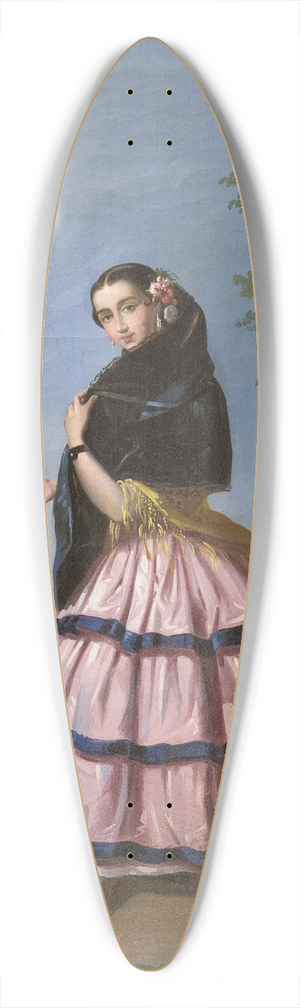 Manuel Cabral Aguado Bejarano - Seville Maja 39.3 inch art pintail longboard deck