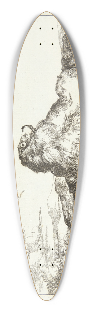 Marcus de Bye - Liggende bjrn, set bagfra 39.3 inch art pintail longboard deck