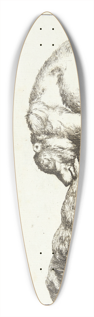Marcus de Bye - Liggende bjrn, vendt mod venstre 39.3 inch art pintail longboard deck