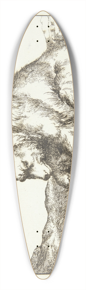 Marcus de Bye - Siddende bjrn, vendt mod venstre 39.3 inch art pintail longboard deck