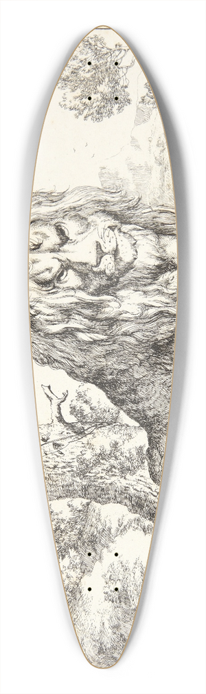 Marcus de Bye - Siddende lve 39.3 inch art pintail longboard deck