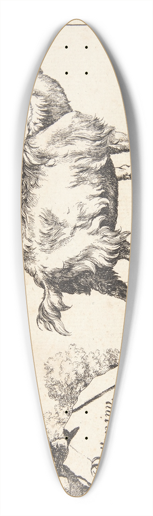 Marcus de Bye - Titelblad til Geder og gedebukke 39.3 inch art pintail longboard deck