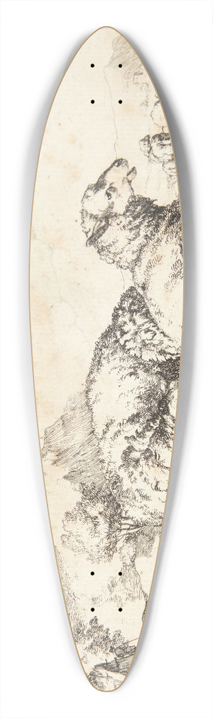 Marcus de Bye - To liggende fr 39.3 inch art pintail longboard deck