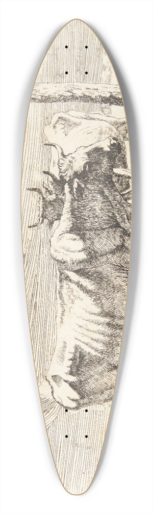 Marcus de Bye - To stende ker 39.3 inch art pintail longboard deck