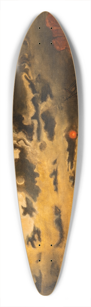 Marcus Larson - Steamer in Flames 39.3 inch art pintail longboard deck