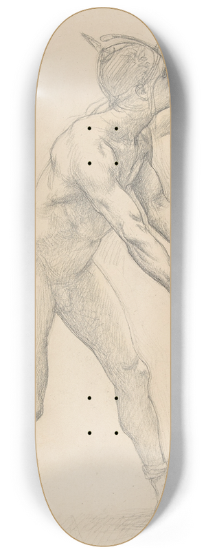 Alexandre Cabanel - Nude Male Figure with a Sword 8.25 inch art skate deck