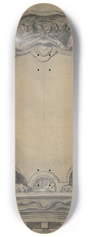 Gilles-Marie Oppenord - Study for a Cartouche 8.25 inch art skate deck