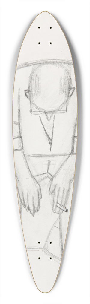 Marian Kopf - Po pracy, Strapiony 39.3 inch art pintail longboard deck