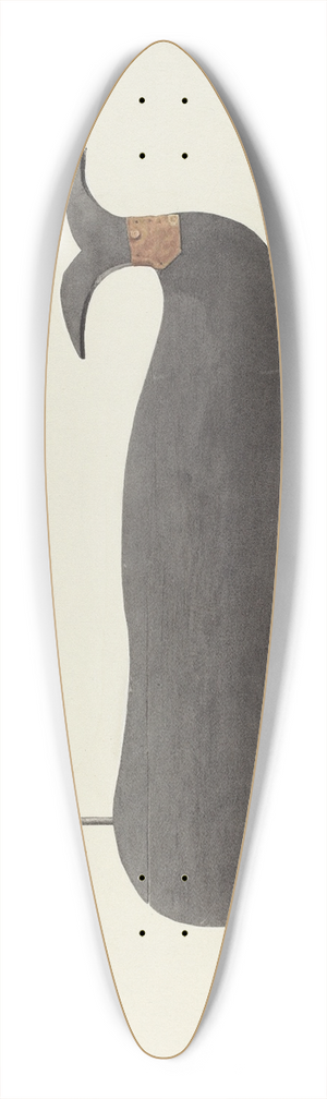 Marian Page - Whale Weather Vane 39.3 inch art pintail longboard deck