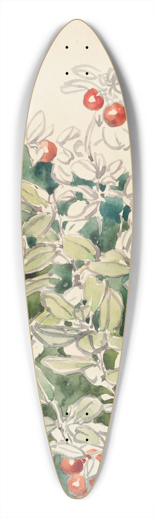Maria Yakunchikova - Cowberries 39.3 inch art pintail longboard deck