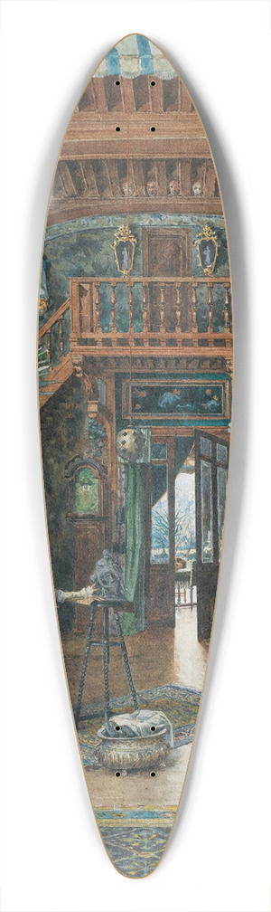 Marie-Dsire Bourgoin - Sarah Bernhardt sculpting in her studio 39.3 inch art pintail longboard deck