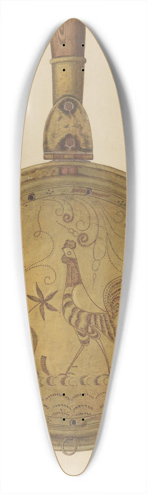 Marie Famularo - Warming Pan 39.3 inch art pintail longboard deck
