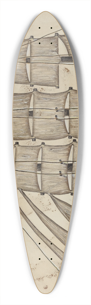 Marie Lutrell - Pa. German Ship 39.3 inch art pintail longboard deck