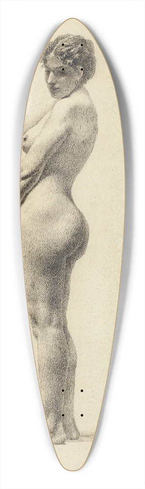 Marie Mathieu - Standing Female Nude 39.3 inch art pintail longboard deck