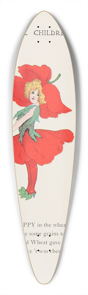 Marion T. Ross - Flower Children pl74 39.3 inch art pintail longboard deck