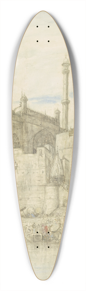 Marius Bauer - Aan de Ganges bij Benares 39.3 inch art pintail longboard deck