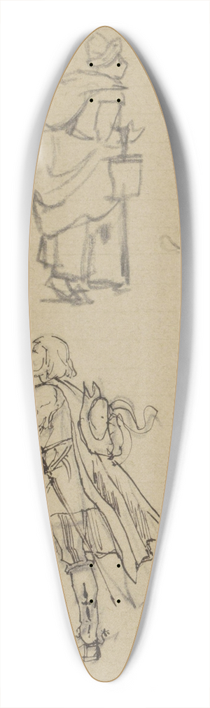 Marius Bauer - Figuren in kostuums uit 1517-1520 39.3 inch art pintail longboard deck