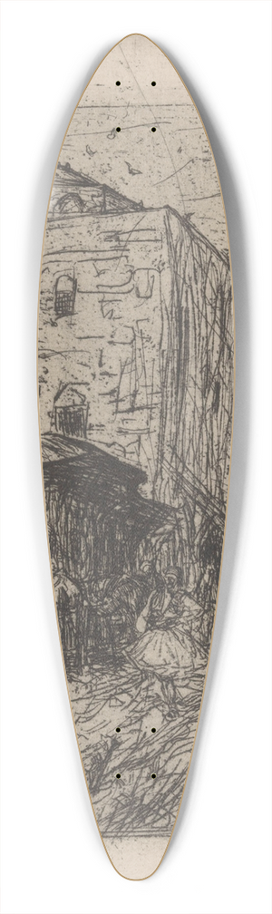 Marius Bauer - Fontein in Constantinopel 39.3 inch art pintail longboard deck