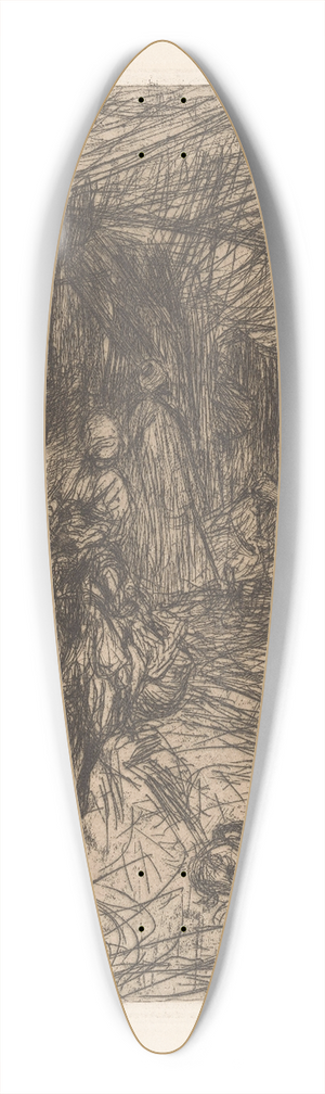 Marius Bauer - Jongen op een ezel 39.3 inch art pintail longboard deck