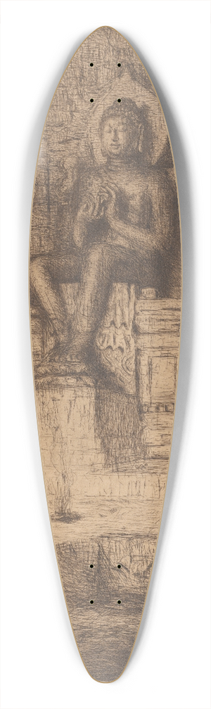 Marius Bauer - Mendoet 39.3 inch art pintail longboard deck
