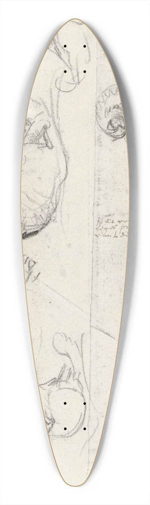 Marius Bauer - Schetsen van een poes 39.3 inch art pintail longboard deck
