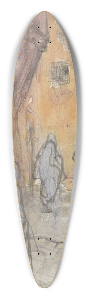 Marius Bauer - Steeg met gesluierde figuren in Biskra 39.3 inch art pintail longboard deck