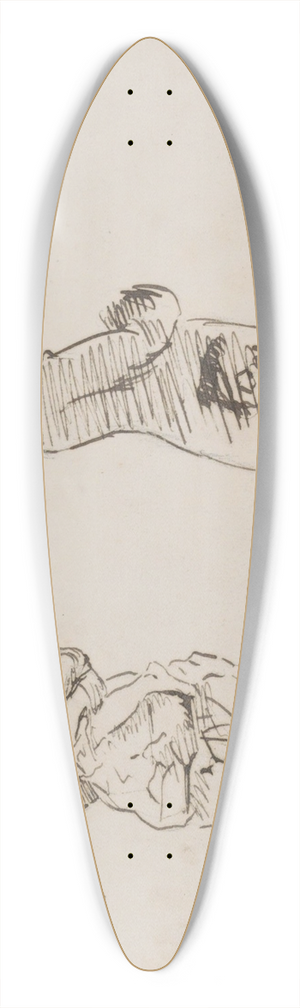 Marius Bauer - Vrouw met een kind op de arm 39.3 inch art pintail longboard deck