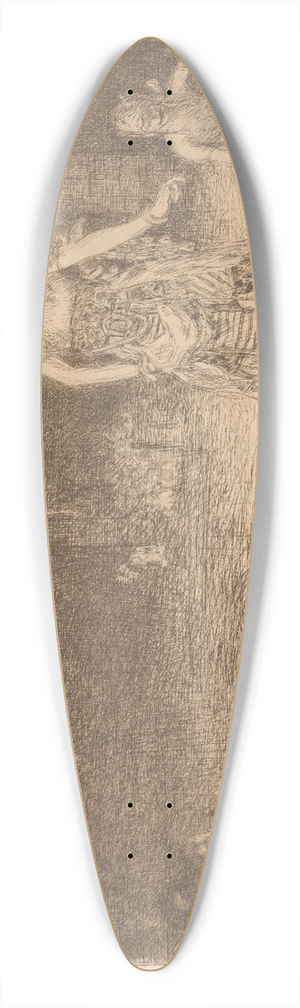 Marius Bauer - Wajang Wong. 39.3 inch art pintail longboard deck