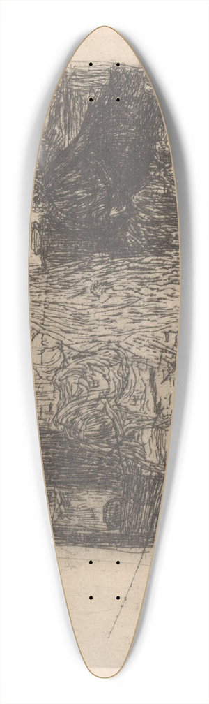 Marius Bauer - Winkel in Constantinopel 39.3 inch art pintail longboard deck