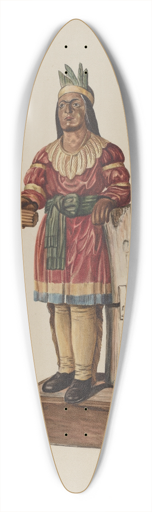Marius Hansen - Cigar Store Indian 39.3 inch art pintail longboard deck