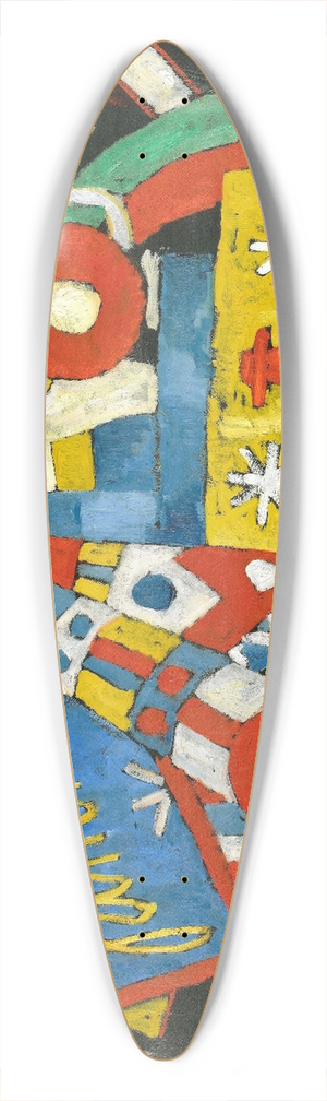Marsden Hartley - Himmel Sky Object 39.3 inch art pintail longboard deck