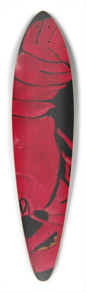 Marsden Hartley - Lobster on Black Background 39.3 inch art pintail longboard deck