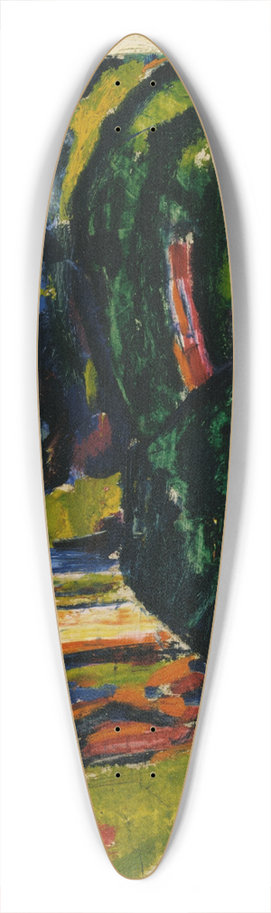 Marsden Hartley - Red Tree 39.3 inch art pintail longboard deck