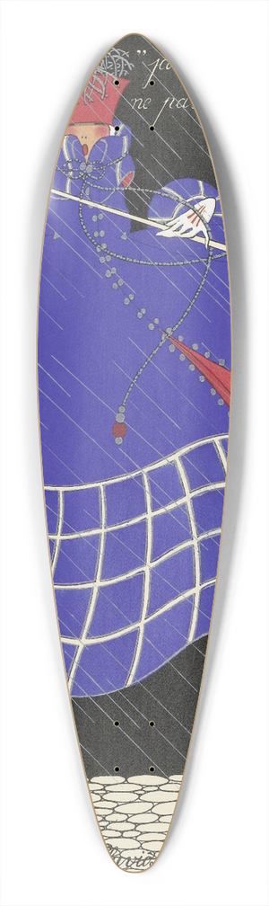 Marthe Romme - Les Douze Mois de lAnne; Pluviose 39.3 inch art pintail longboard deck
