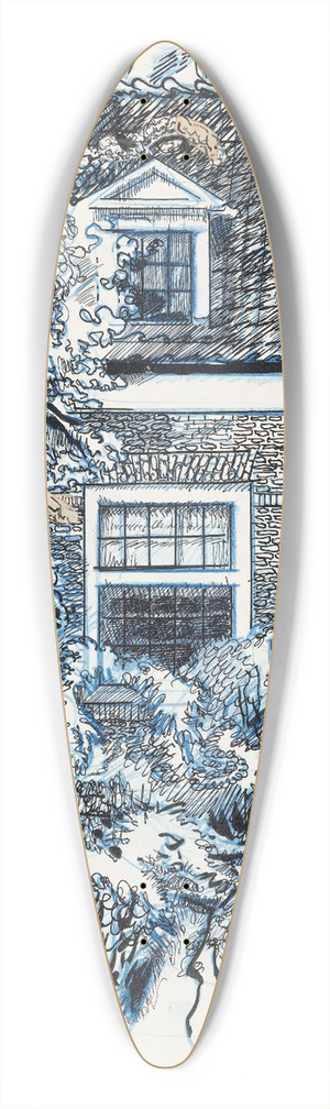 Martin Monnickendam - Huis te Edam of Monnickendam 39.3 inch art pintail longboard deck