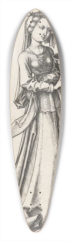 Martin Schongauer - The fourth foolish Virgin 39.3 inch art pintail longboard deck