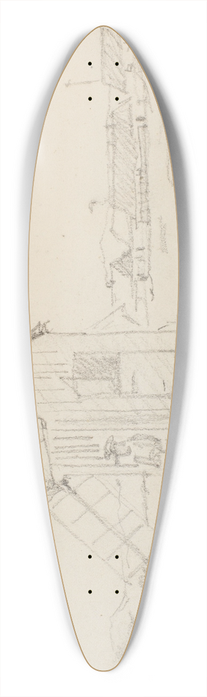 Martinus Rrbye - Landskab med mlle 39.3 inch art pintail longboard deck