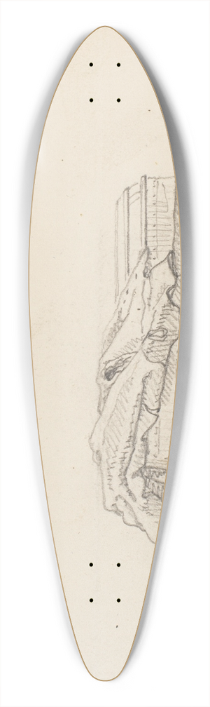 Martinus Rrbye - Studie af en kuffert og en kappe 39.3 inch art pintail longboard deck