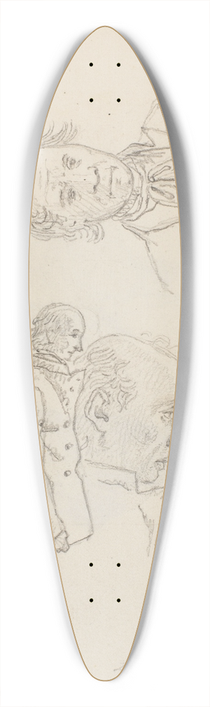 Martinus Rrbye - Studier af fanger fra Forbedringshuset 39.3 inch art pintail longboard deck