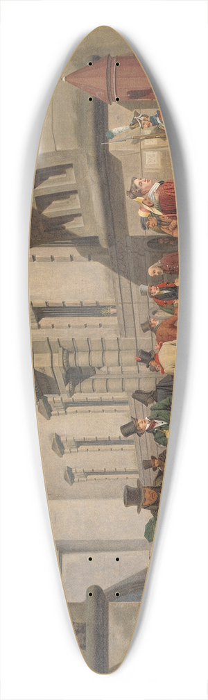 Martinus Rrbye - The Prison of Copenhagen 39.3 inch art pintail longboard deck