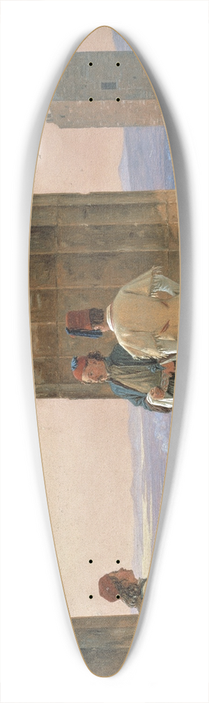 Martinus Rrbye - The View from the Temple of Athena on the Acropolis 39.3 inch art pintail longboard deck
