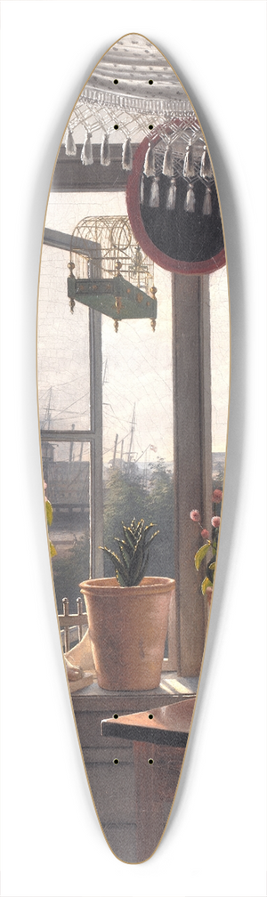 Martinus Rrbye - View from the Artists Window 39.3 inch art pintail longboard deck
