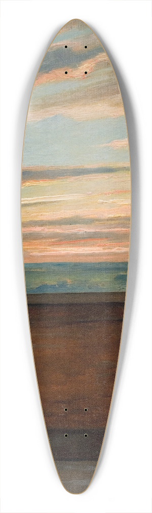 Martinus Rrbye - View of Copenhagen at Sunset 39.3 inch art pintail longboard deck