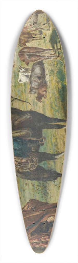 Martn Boneo - Foreman and rebellious peasant 39.3 inch art pintail longboard deck